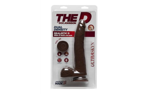 D Slim - Realistic ULTRASKYN Dildo mit Balls - 2 Stück