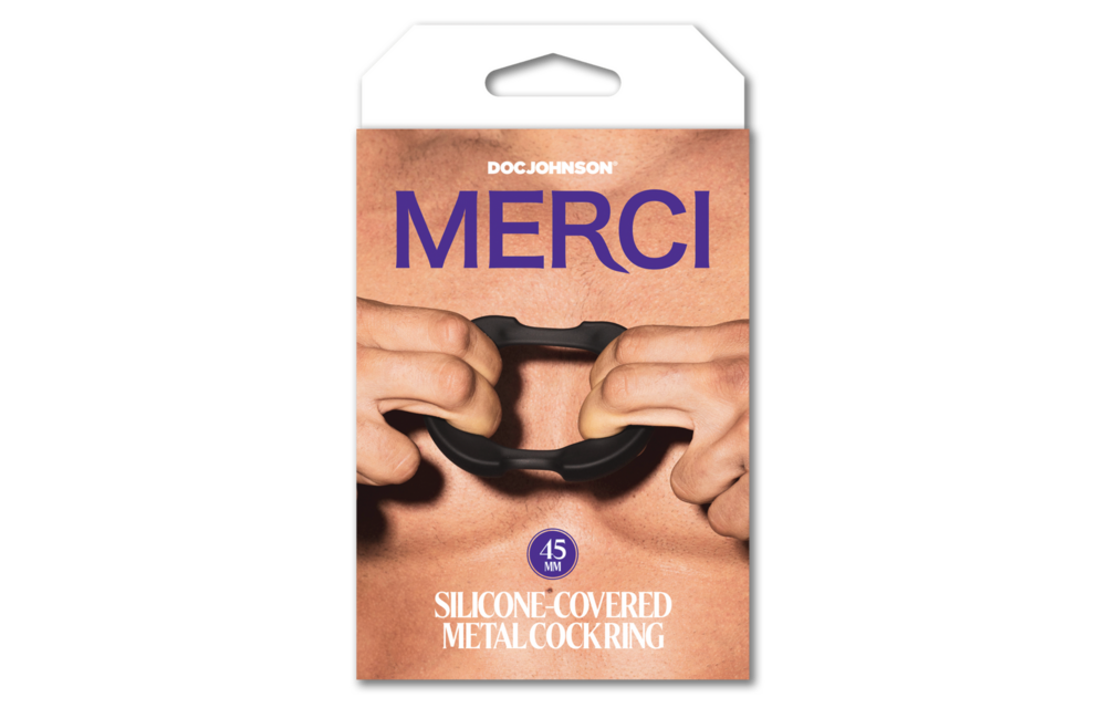 De Paradox - Silicone/Metal Cock Ring - 45mm - Zwart