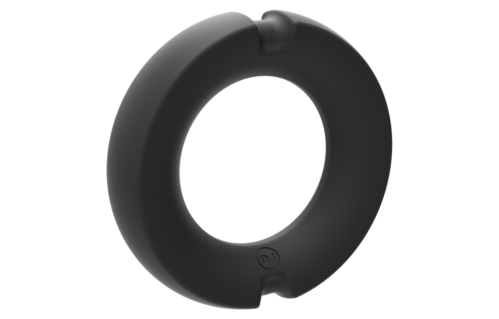 The Paradox Cock Ring 45 mm Black - Silicone & Metal