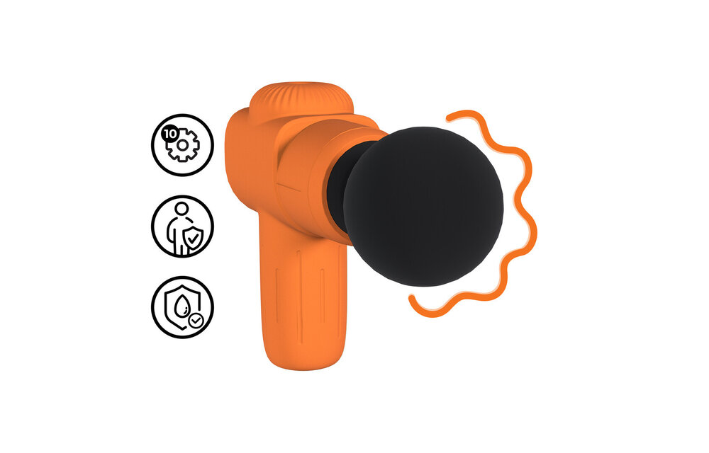 Mini Oplaadbare Microboost Massager Oranje – Compact & Krachtig