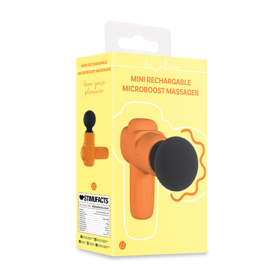 Mini Oplaadbare Microboost Massager Oranje – Compact & Krachtig