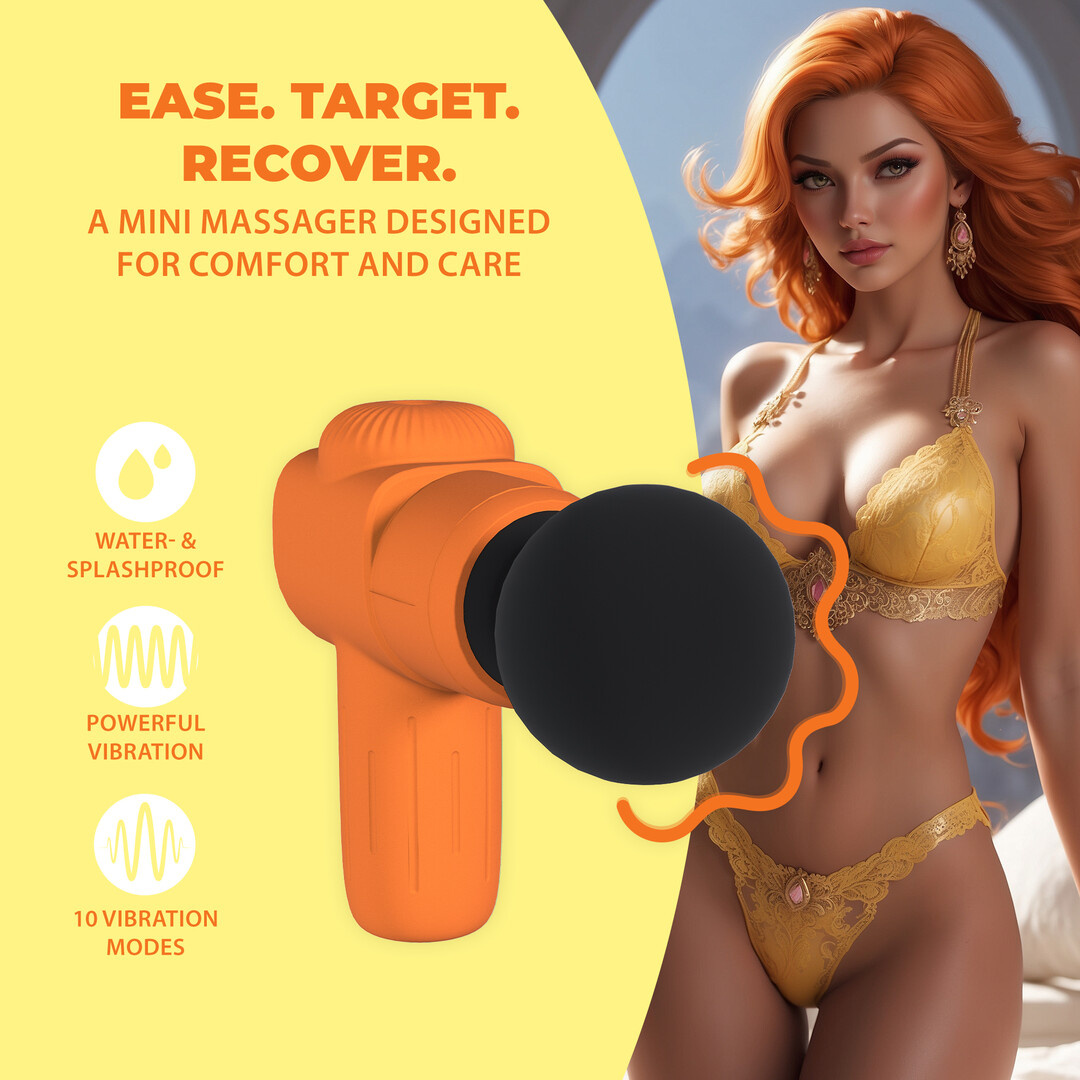 Mini Rechargeable Microboost Massager Orange – Compact & Powerful