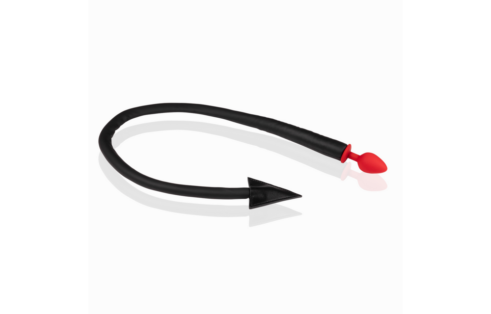 Silikon-Analplug Teufelsschwanz 15 cm – Schwarz/Rot</meta>