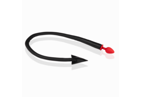 Silicone Anal Plug Devil's Tail 15 cm - Black/Red</meta>