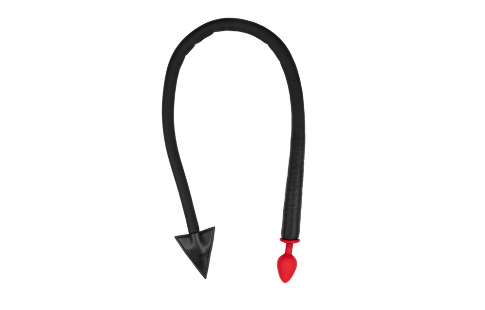 Siliconen Anale Plug Duivelsstaart - Zwart/Rood