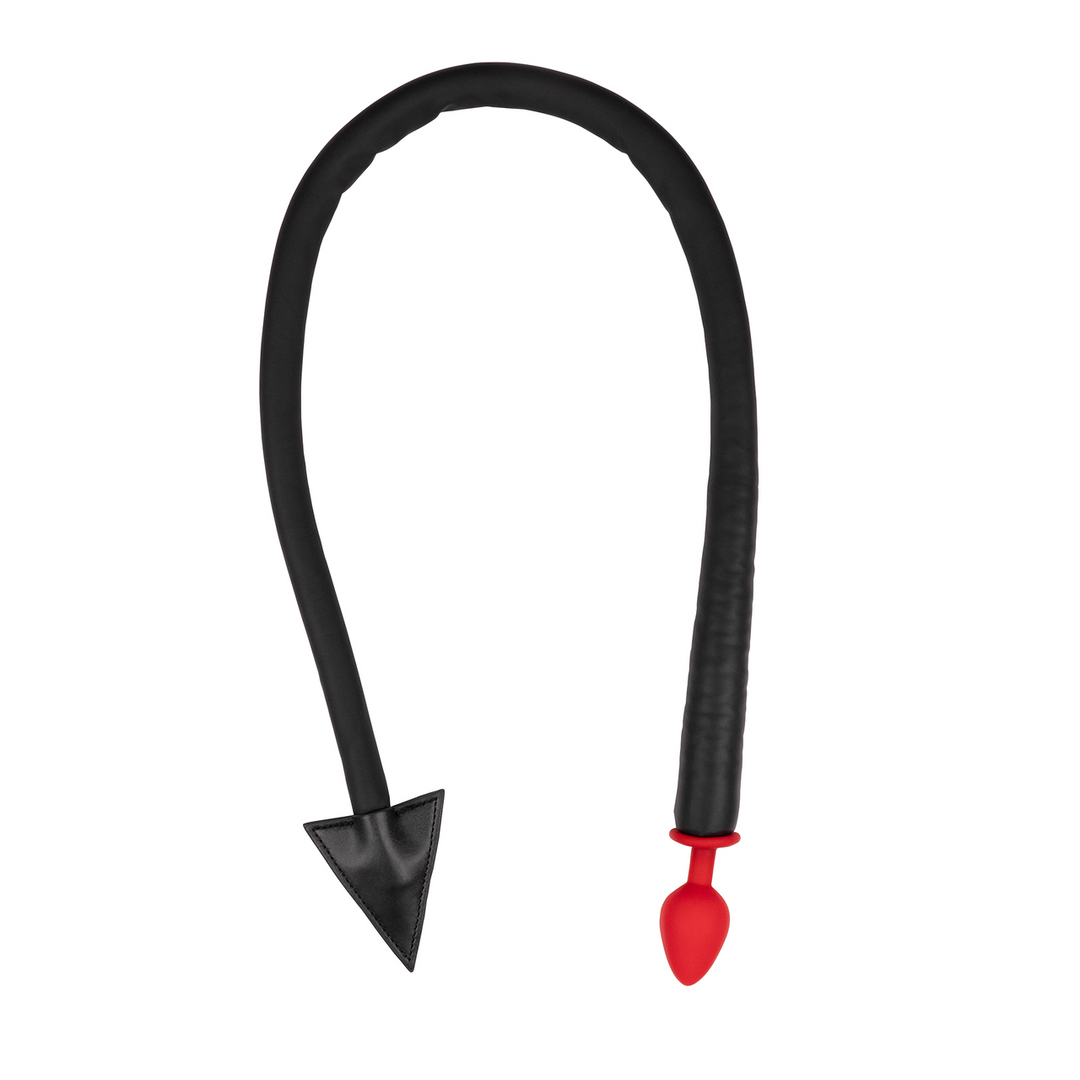 Silicone Anal Plug Devil's Tail 15 cm - Black/Red</meta>
