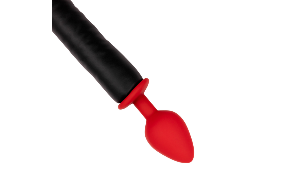 Silikon Anal Plug mit Teufelsschwanz - Schwarz