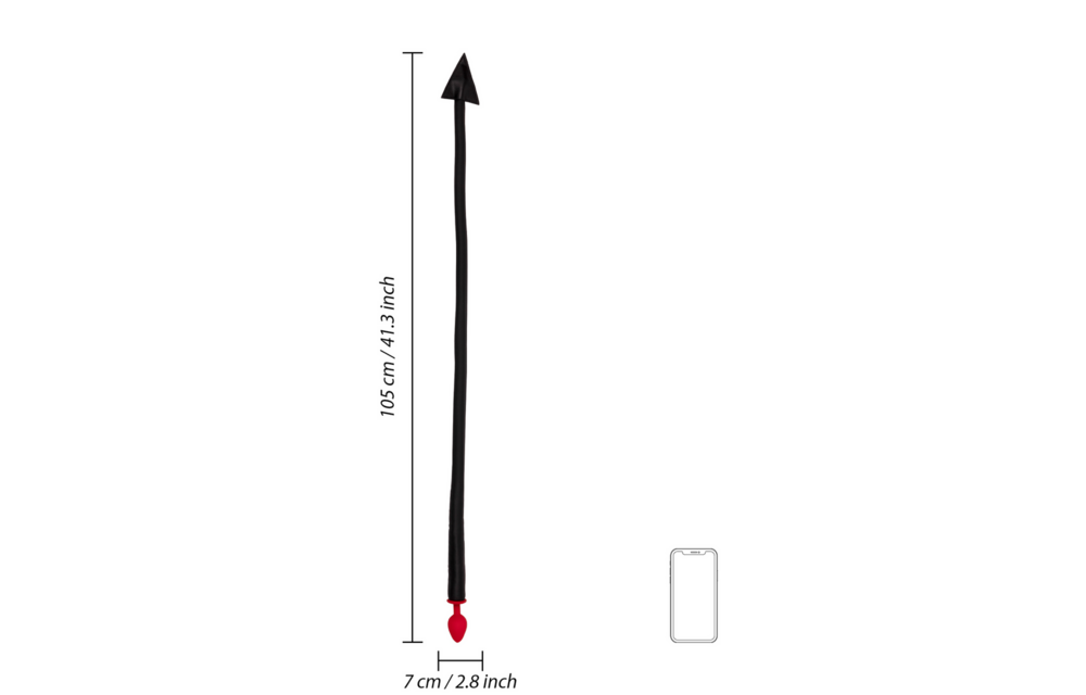 Silikon-Analplug Teufelsschwanz 15 cm – Schwarz/Rot</meta>