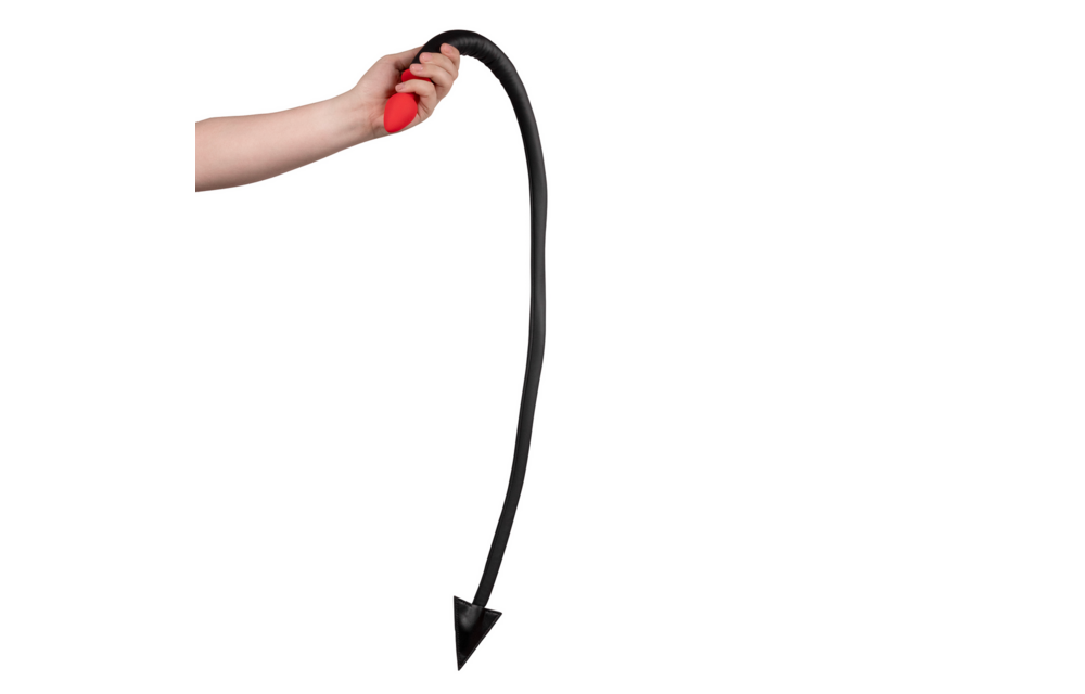 Silicone Anal Plug Devil's Tail 15 cm - Black/Red</meta>