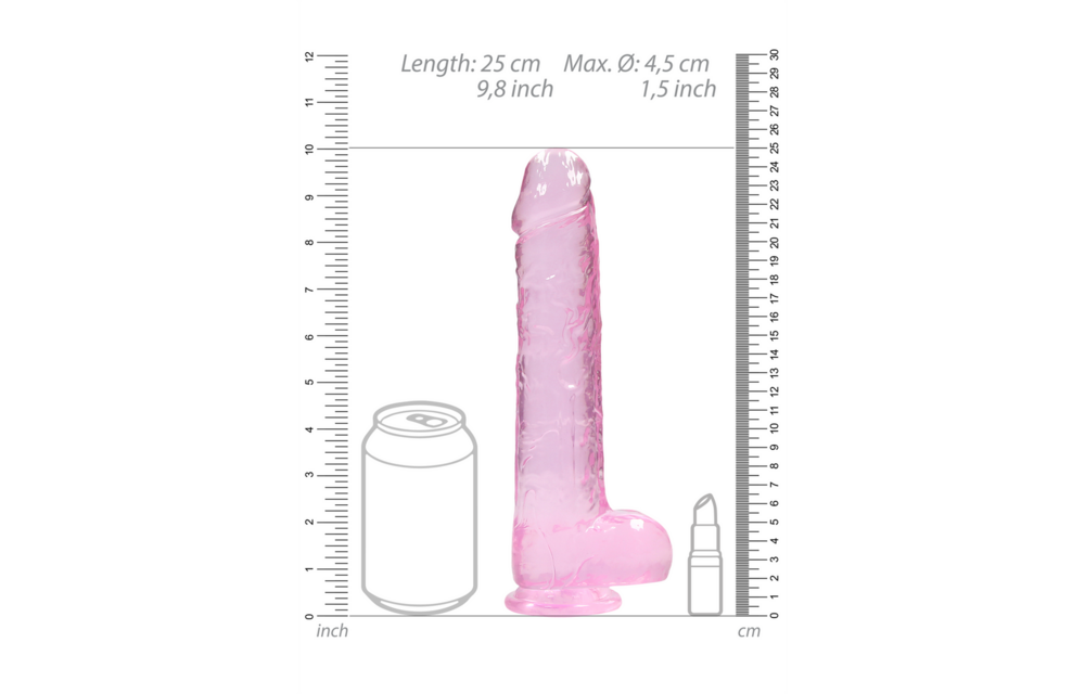 Realistic Dildo With Balls 25 cm - RealRock by Shots