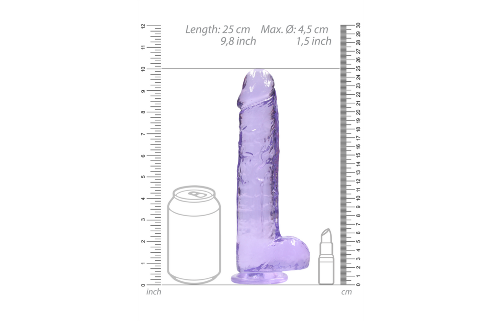 Realistic Dildo with Balls 25 cm – Natural & Safe