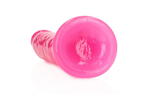 Slim Realistic Dildo with Suction Cup - Glow in the Dark - 9'' / 22,5 cm