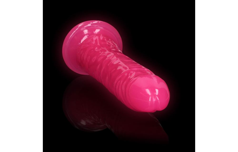 Slank Realistisch Dildo met Zuignap - Oplichtend in het Donker - 9'' / 22,5 cm