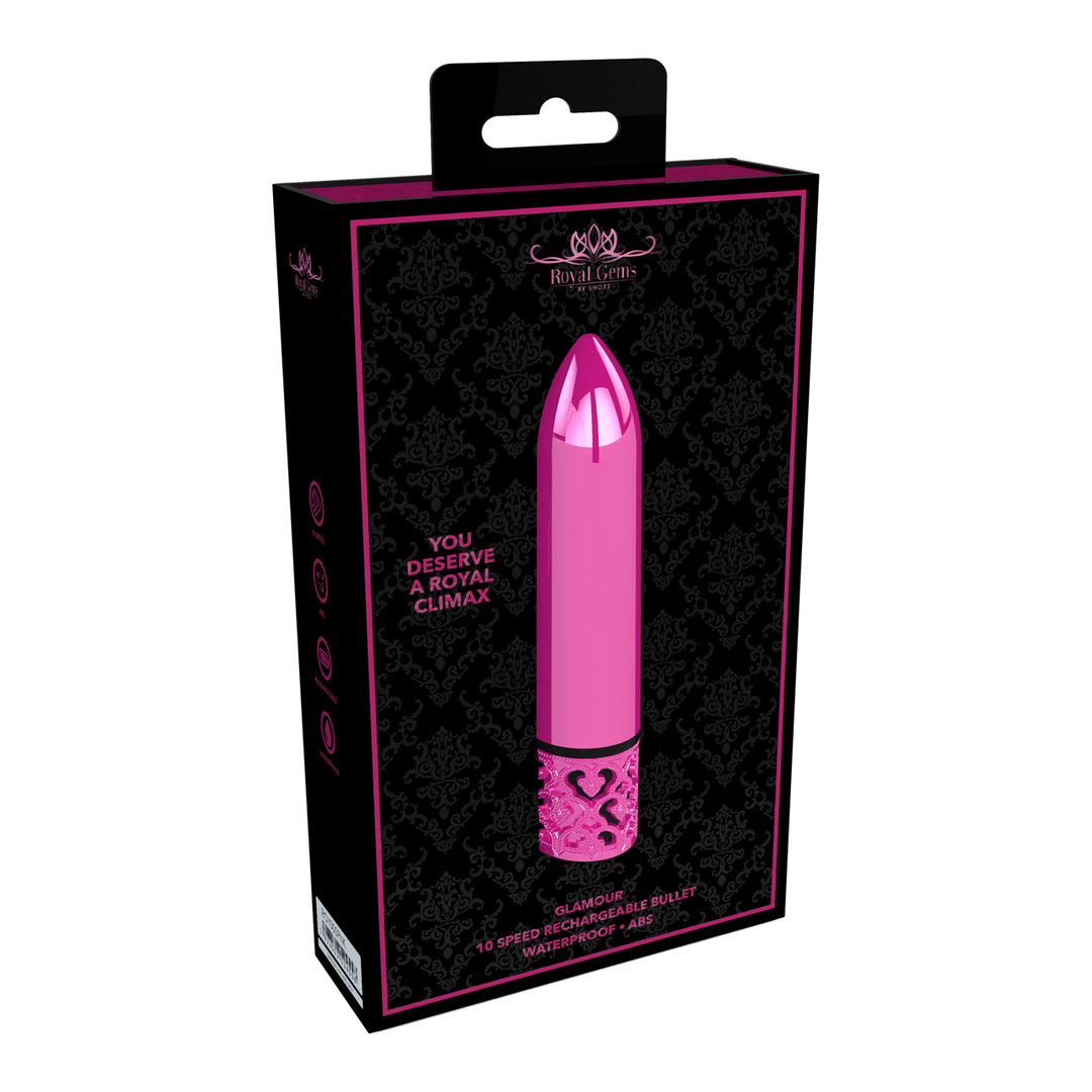 Glamour Bullet Vibrator | Kraftvoll & wiederaufladbar Rosa Design