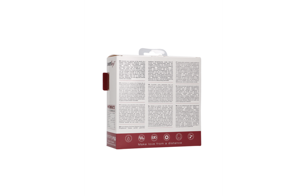 Vibrerende Ei met 10 Snelheden en Afstandsbediening - L - Rood