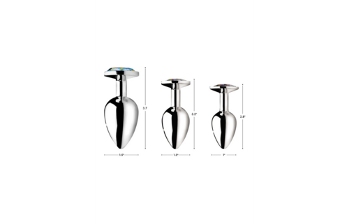 Rainbow Prism Medium Butt Plug 819999999 cm – Anal Training Set