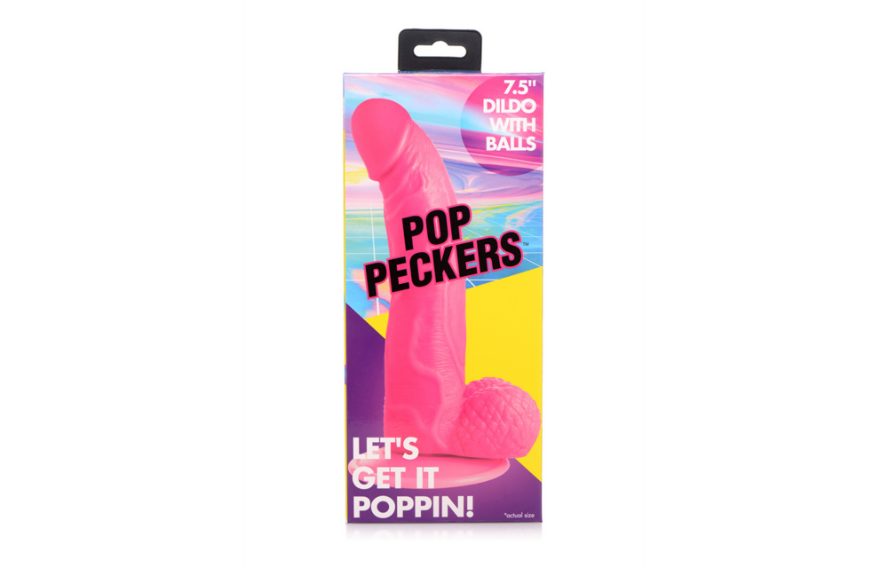 POP - Dildo with Balls - 7.5 / 19 cm