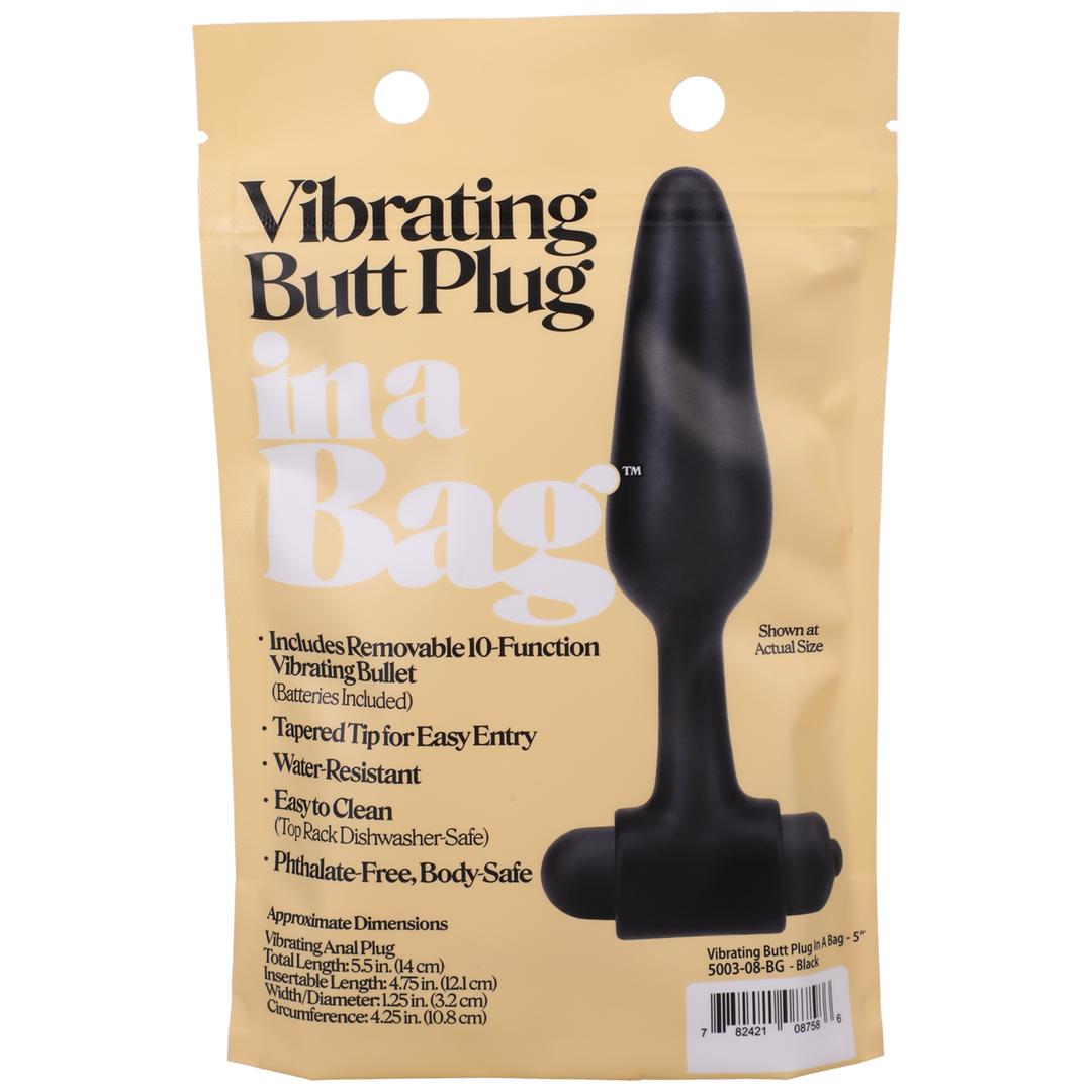 Vibrating Butt Plug 14 cm Black - Powerful & Comfortable
