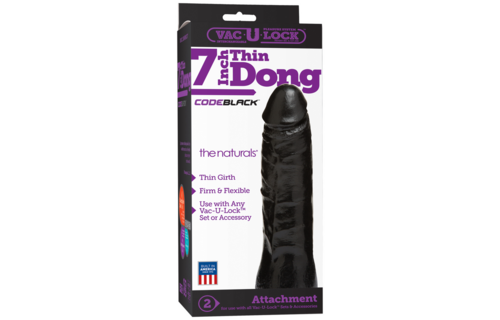 CodeBlack Dunne Dildo 18,8 cm - Flexibel & ftalaatvrij