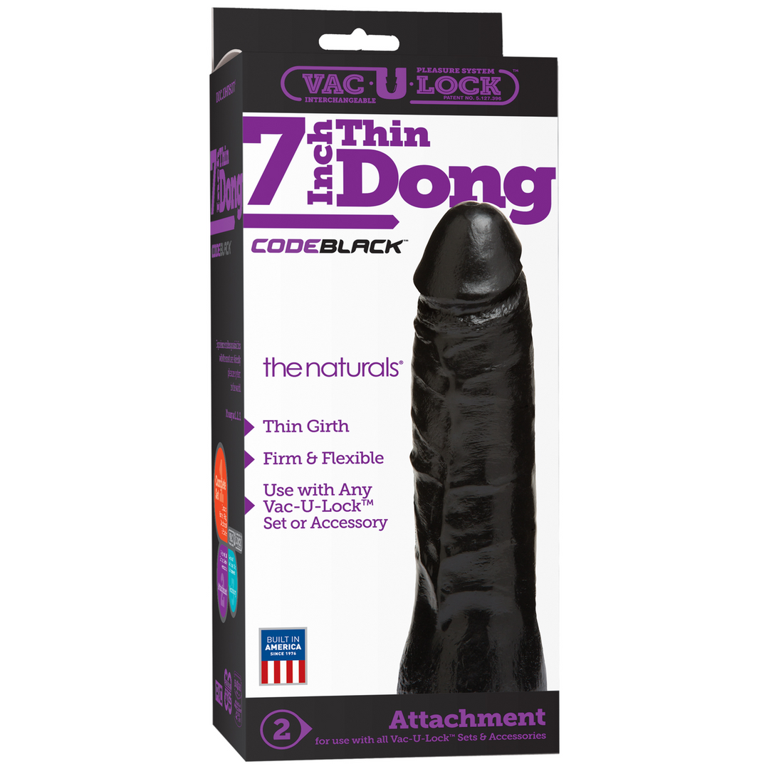 CodeBlack Thin Dildo 18.8 cm - Flexible & phthalate-free