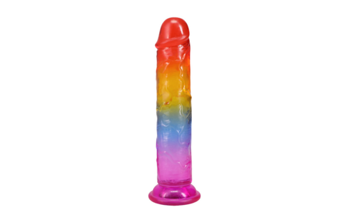 Classic Dong 17,8 cm Regenbogen – Flexibel & sicheres TPE