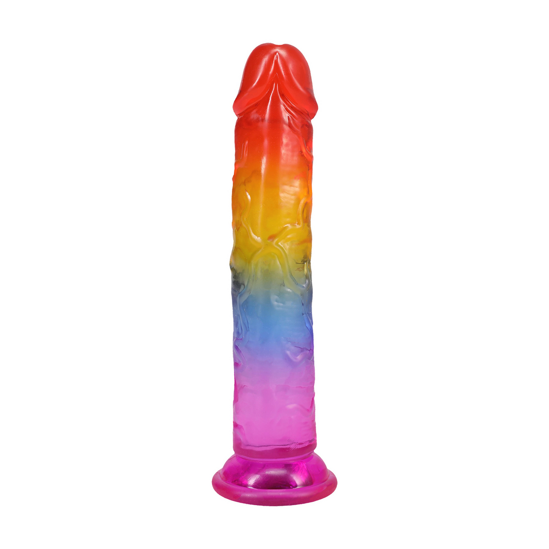 Classic Dong 17,8 cm Regenboog – Flexibel & Veilig TPE
