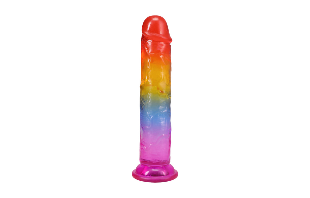Classic Dong 17,8 cm Regenboog – Flexibel & Veilig TPE