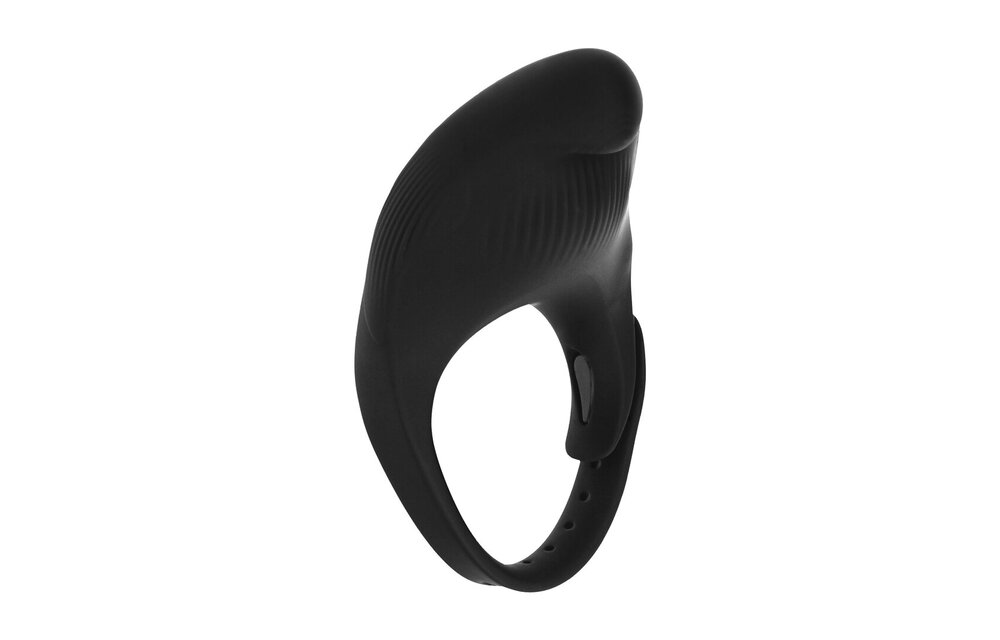 Verstellbarer vibrierender Silikon-Cockring Schwarz | LEVELZ