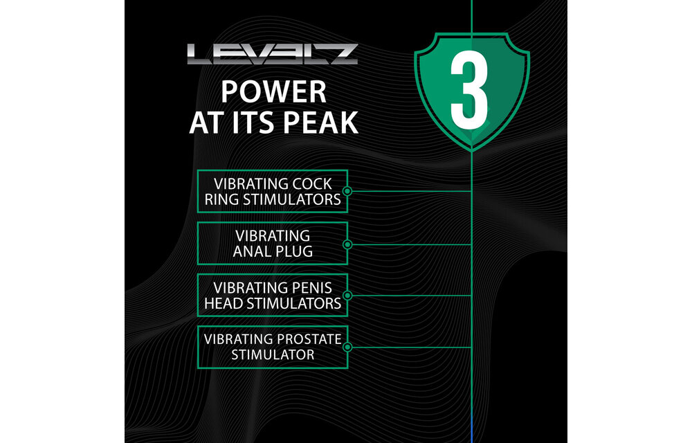 Adjustable Vibrating Silicone Cock Ring Black | LEVELZ