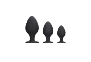 Twisted Butt Plug Set 10 cm – Black, Safe & Comfortable