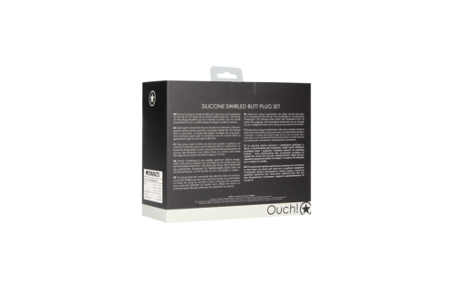 Gedrehtes Butt Plug Set 10 cm – Schwarz, sicher und bequem