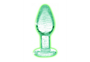 Glow-In-The-Dark Glass Butt Plug Small 7.3 cm – XR Brands