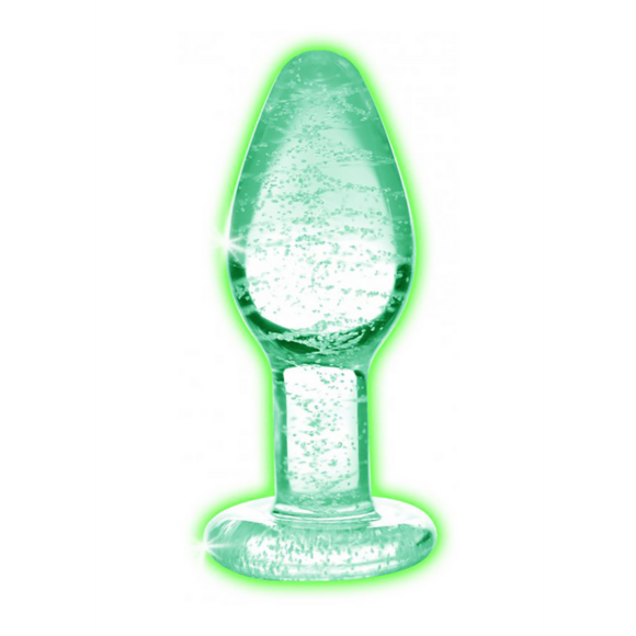 Glow-In-The-Dark Glazen Buttplug Klein 7,3 cm – XR Brands