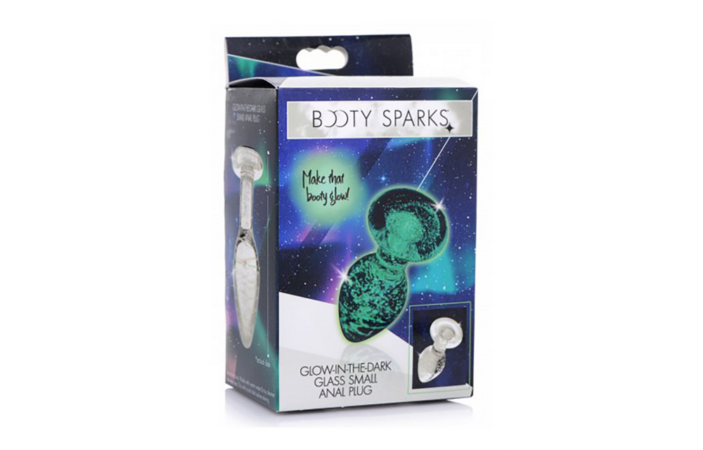 Glow-In-The-Dark Glazen Buttplug Klein 7,3 cm – XR Brands