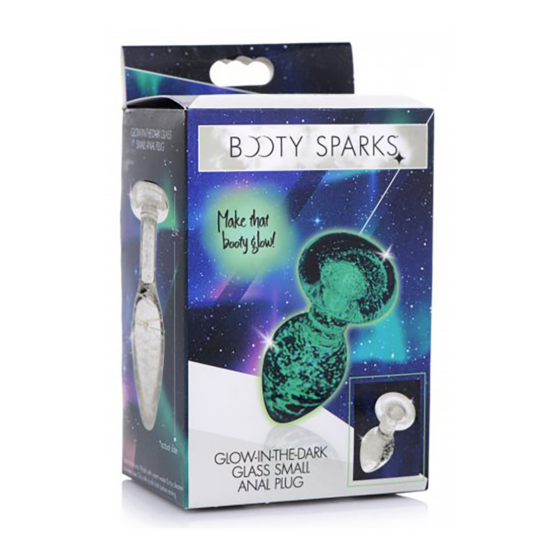 Glow-In-The-Dark Glas-Buttplug Klein 7,3 cm – XR Brands