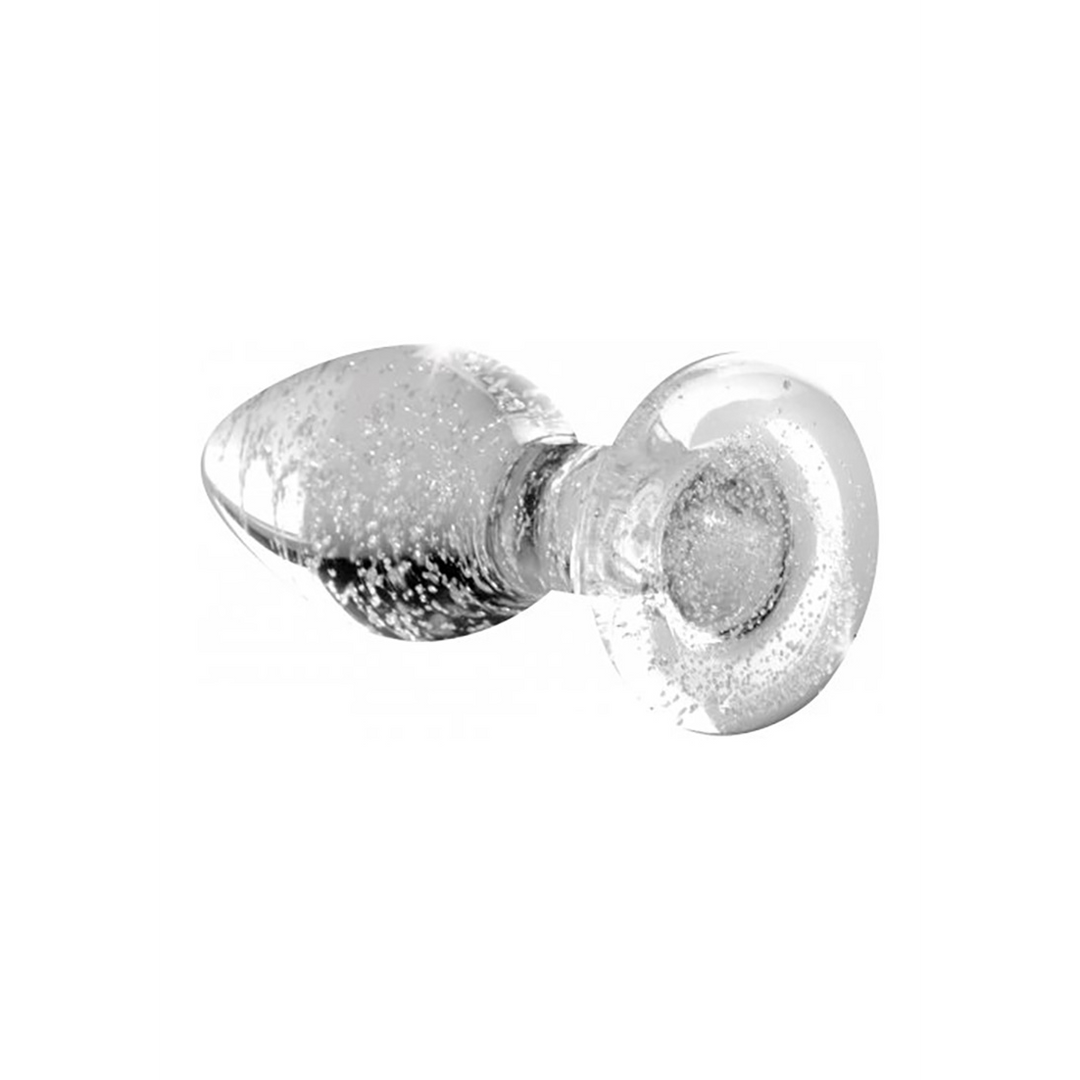 Glow-In-The-Dark Glazen Buttplug Klein 7,3 cm – XR Brands