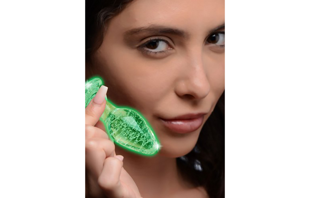 Glow-In-The-Dark Glass Butt Plug Small 7.3 cm – XR Brands