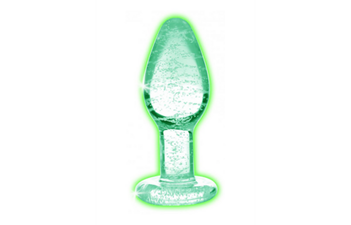 Glow-In-The-Dark Glazen Buttplug Klein 7,3 cm – XR Brands