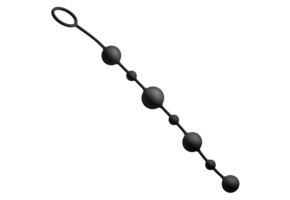Linger Graduated Silicone Anal Beads 30 cm – Black