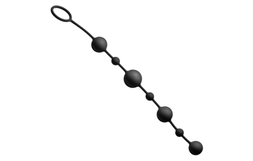 Linger Graduated Siliconen Anale Knikkers 30 cm – Zwart