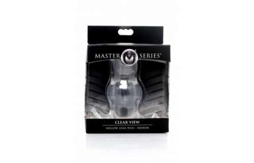 Clear View Hollow Anal Plug Medium 9.1 cm Transparent