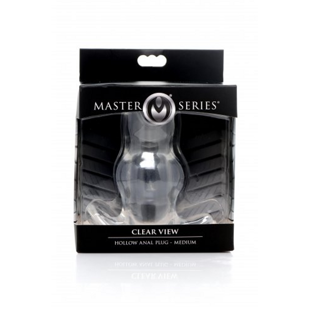 Duidelijk Zicht Holle Anale Plug Medium 9,1 cm Transparant