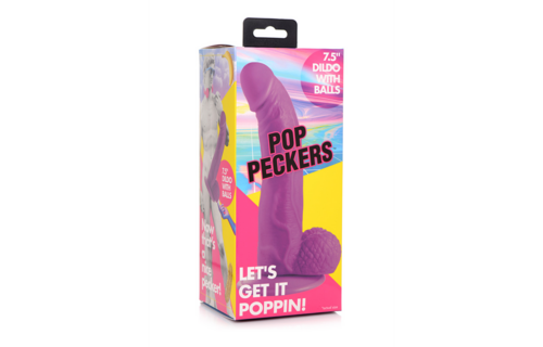 POP Dildo with balls 21.5 cm – Firm, flexible & realistic