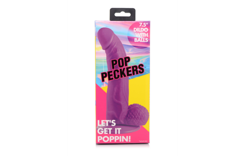 POP Dildo with balls 21.5 cm – Firm, flexible & realistic