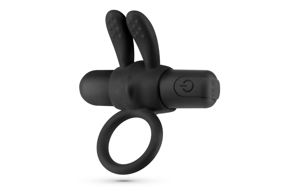 Wonka - Cockring with Rechargeable Vibrating Bullet - Black