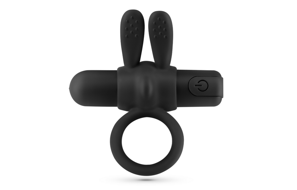 Wonka - Cockring mit wiederaufladbarem vibrierendem Bullet - Schwarz