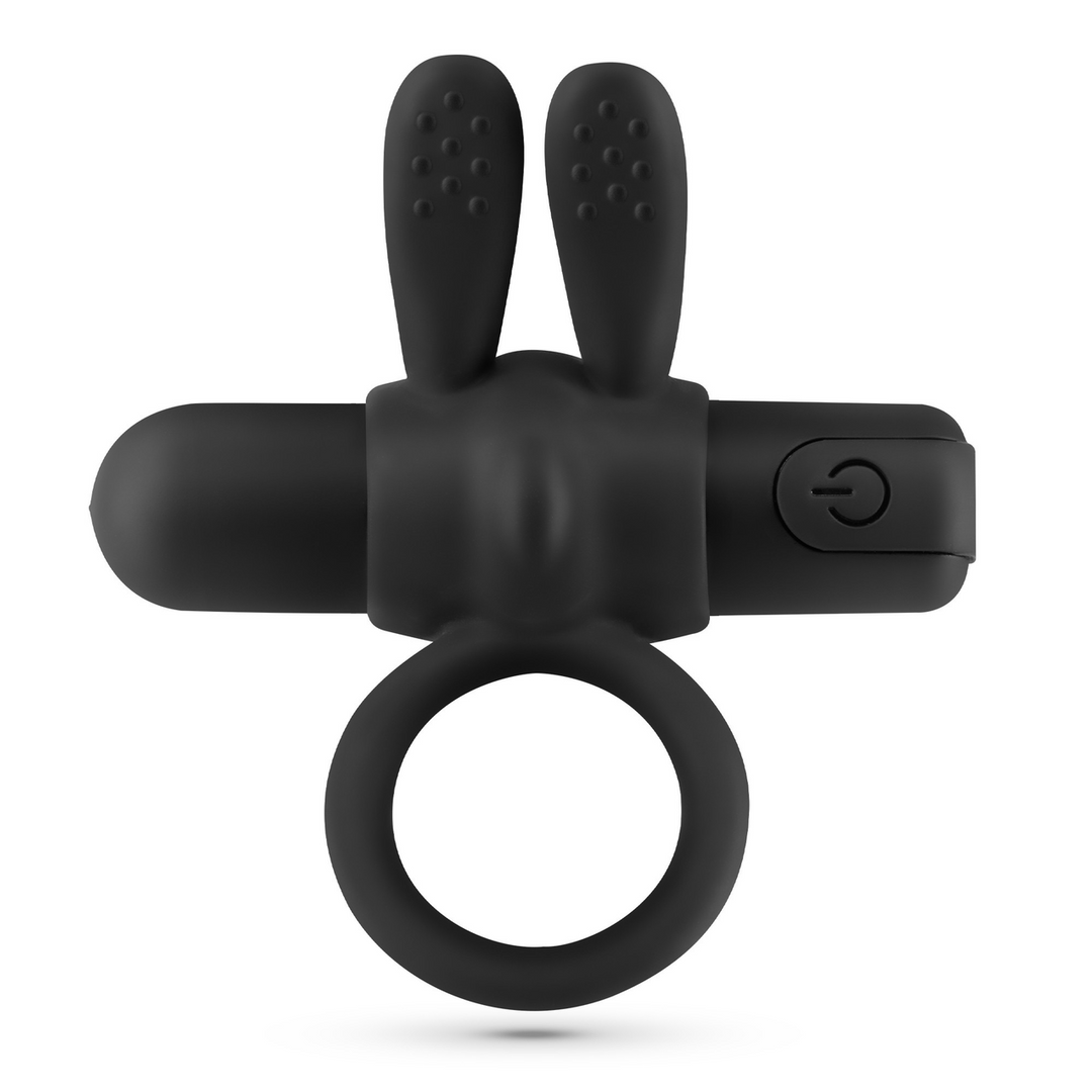 Wonka - Cockring with Rechargeable Vibrating Bullet - Black