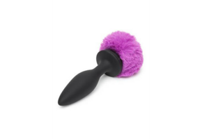 Wiederaufladbarer vibrierender Butt Plug 19 cm mit flauschigem Schwanz