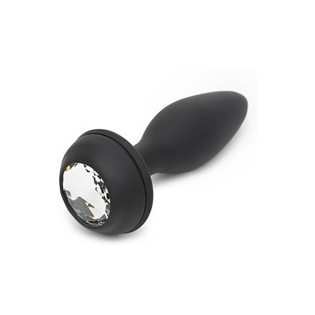 Oplaadbare vibrerende buttplug 19 cm met pluizige staart