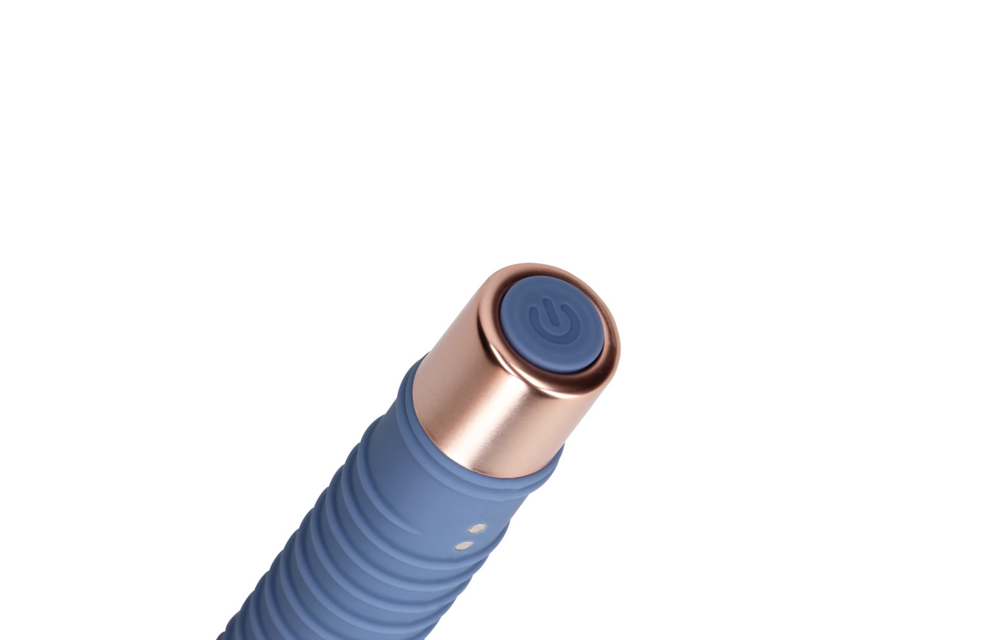 Gerippter Mini-Vibrator Blue Horizon – Kompakt & Leistungsstark